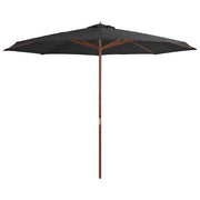 Ombrellone con palo in legno 350 cm antracite 02_0008126