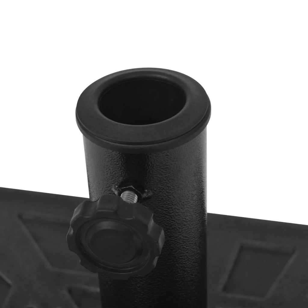 Base quadrata per ombrellone in resina diametro 38 e 48 mm nera 12 kg 2202085