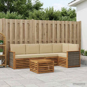 Set di divani da esterno 5 pz Naturale 3384379