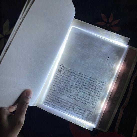 Lampada da lettura wireless per libro, lettore e segnalibro per camera da letto - Lampada per libri, segnalibro per libri - Lampada per libri bianco e nero