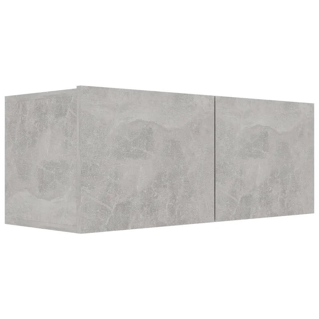 Set di Mobili Porta TV 4 pz Grigio Cemento in Legno Multistrato 3079131