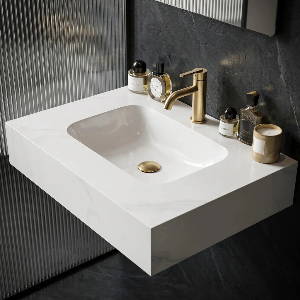 Lavabo Sospeso Rea Aresa Belt White 70