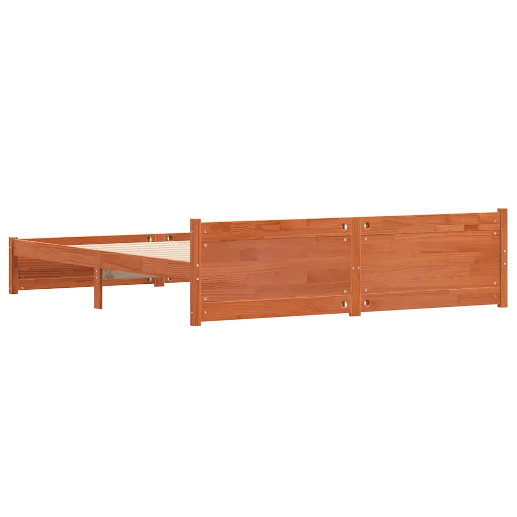 Struttura del letto-Giroletto Marrone cerato 205,5 x 205,5 x 51 cm