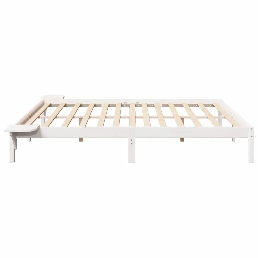 Struttura del letto-Giroletto-Rete del Letto Bianco 180 x 200 cm Pino massello 686548