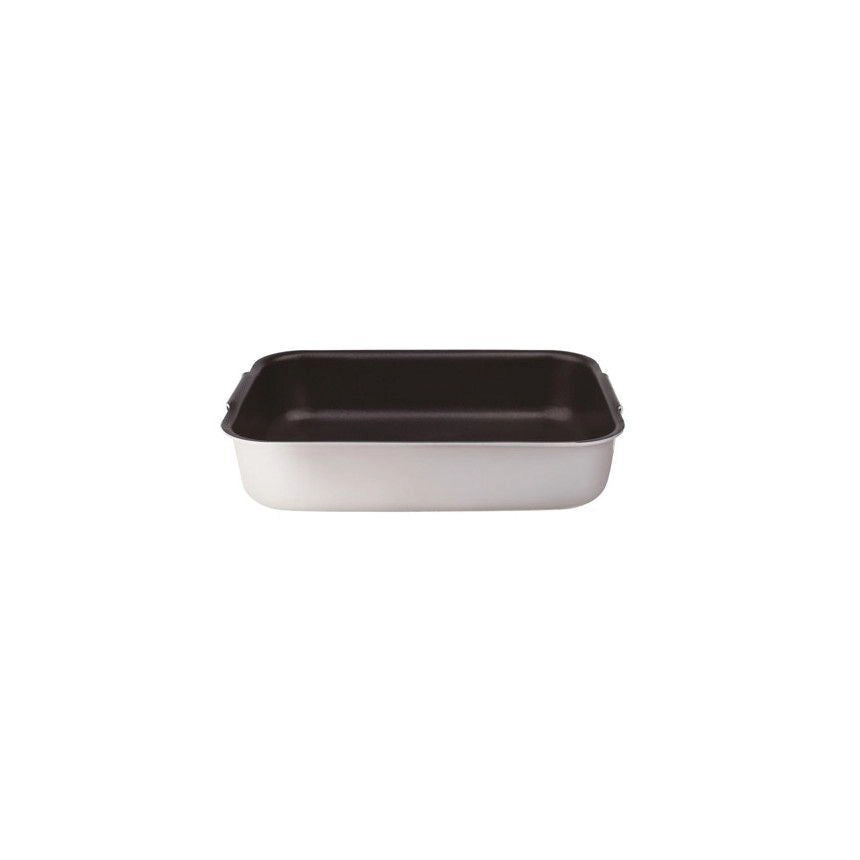 Baldassare Agnelli ALSA150S35 Platinum Rostiera Rettangolare Antiaderente Alluminio 3mm 35x26 cm colore Silver e Nero
