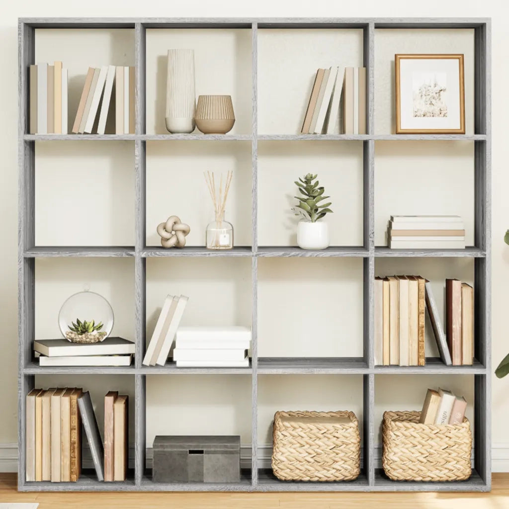 Libreria Grigio Sonoma 137,5x29x137,5 cm in Legno Multistrato 3310294
