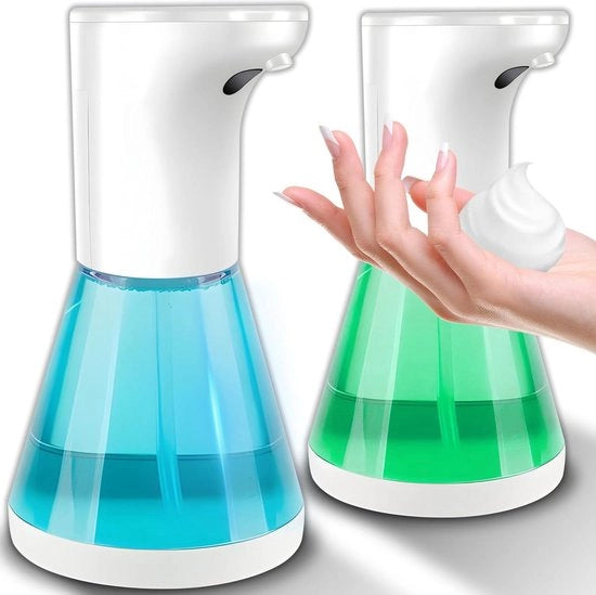 Dispensatore di sapone automatico con sensore infrarosso - Sapone liquido e spray - Dispensatore di sapone touchless - Bagno e cucina - 400 ml - Bianco