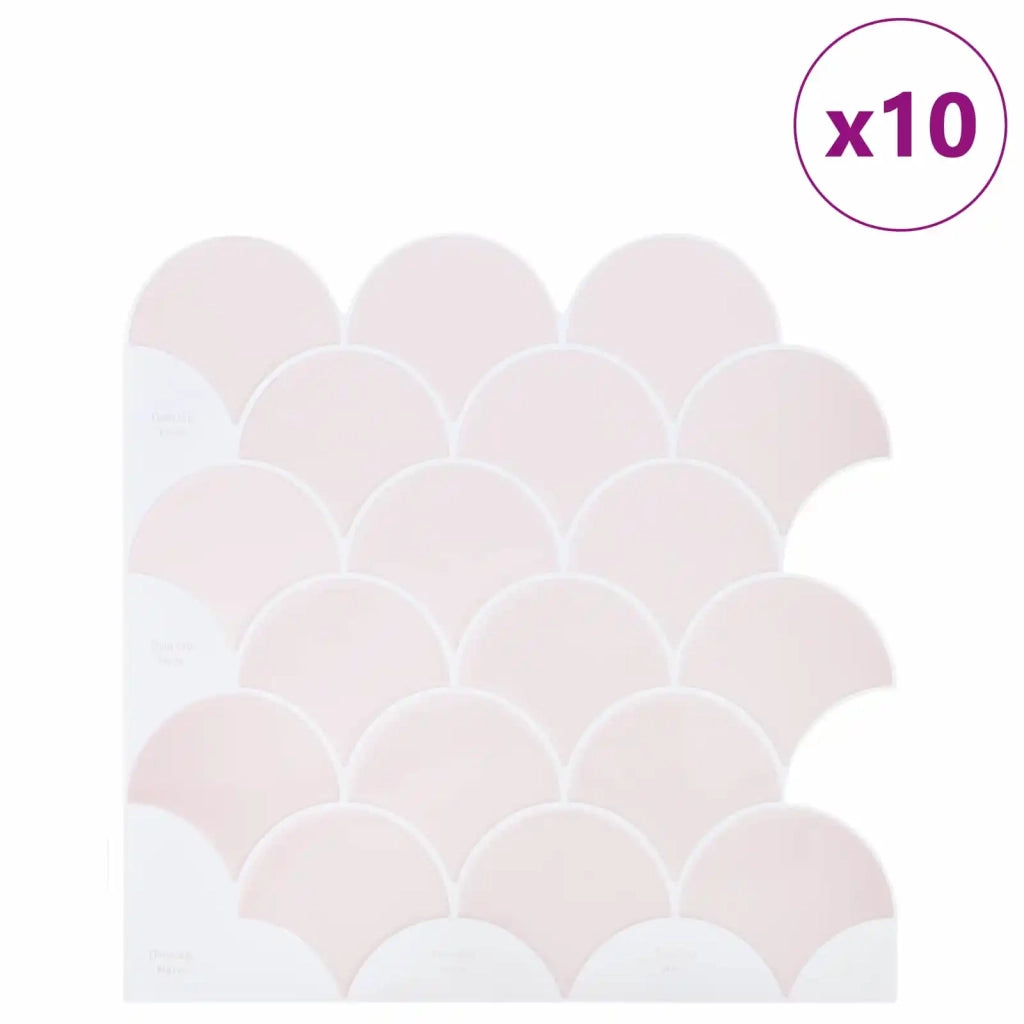 Piastrella a scaglie di pesce 20 pz Rosa chiaro 30 x 30 cm CFW5117343