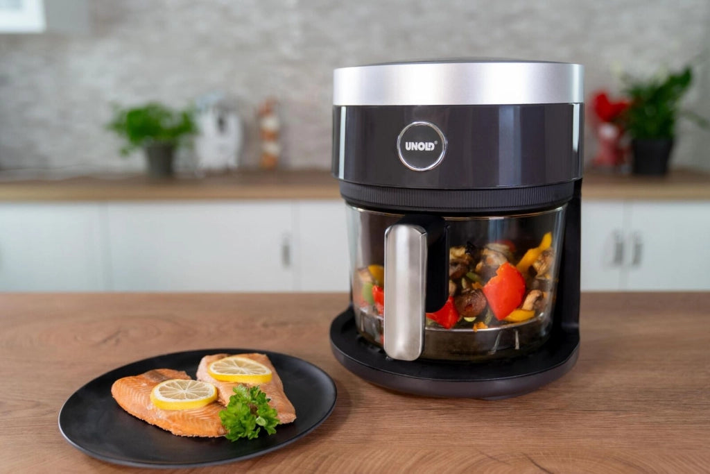 Unold 58695 friggitrice Singolo 3,5 L Indipendente 1200 W Friggitrice ad aria calda Nero