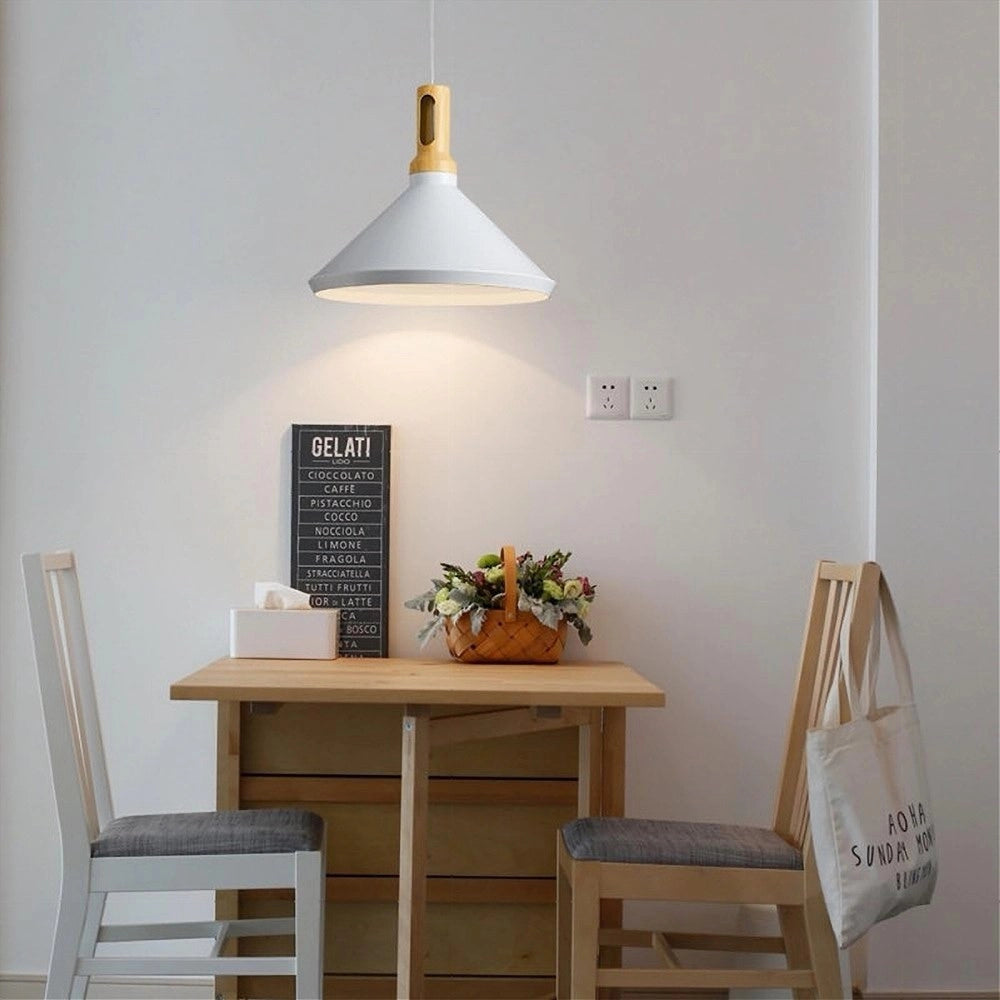 Trade Shop - Lampadario A Sospensione Stile Industriale Lampada Pendente E27 Nero Bianco A92 - Bianco
