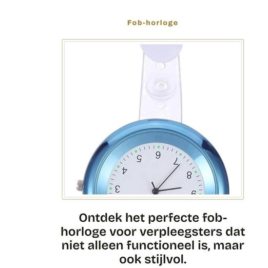 Orologio per Infermiere - Alta Qualità Fodero Orologio - Movimento a Cristallo - Facile da Leggere - Design Clip-On - Materiale Resistente