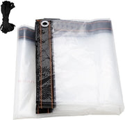 Telaio di copertura trasparente con occhielli 3 x 6 m per mobili da giardino da utilizzare all'aperto impermeabile isolamento per piante stoffa impermeabile con corda di legatura