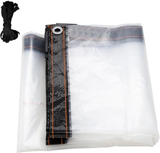 Telaio di copertura trasparente con occhielli 3 x 6 m per mobili da giardino da utilizzare all'aperto impermeabile isolamento per piante stoffa impermeabile con corda di legatura
