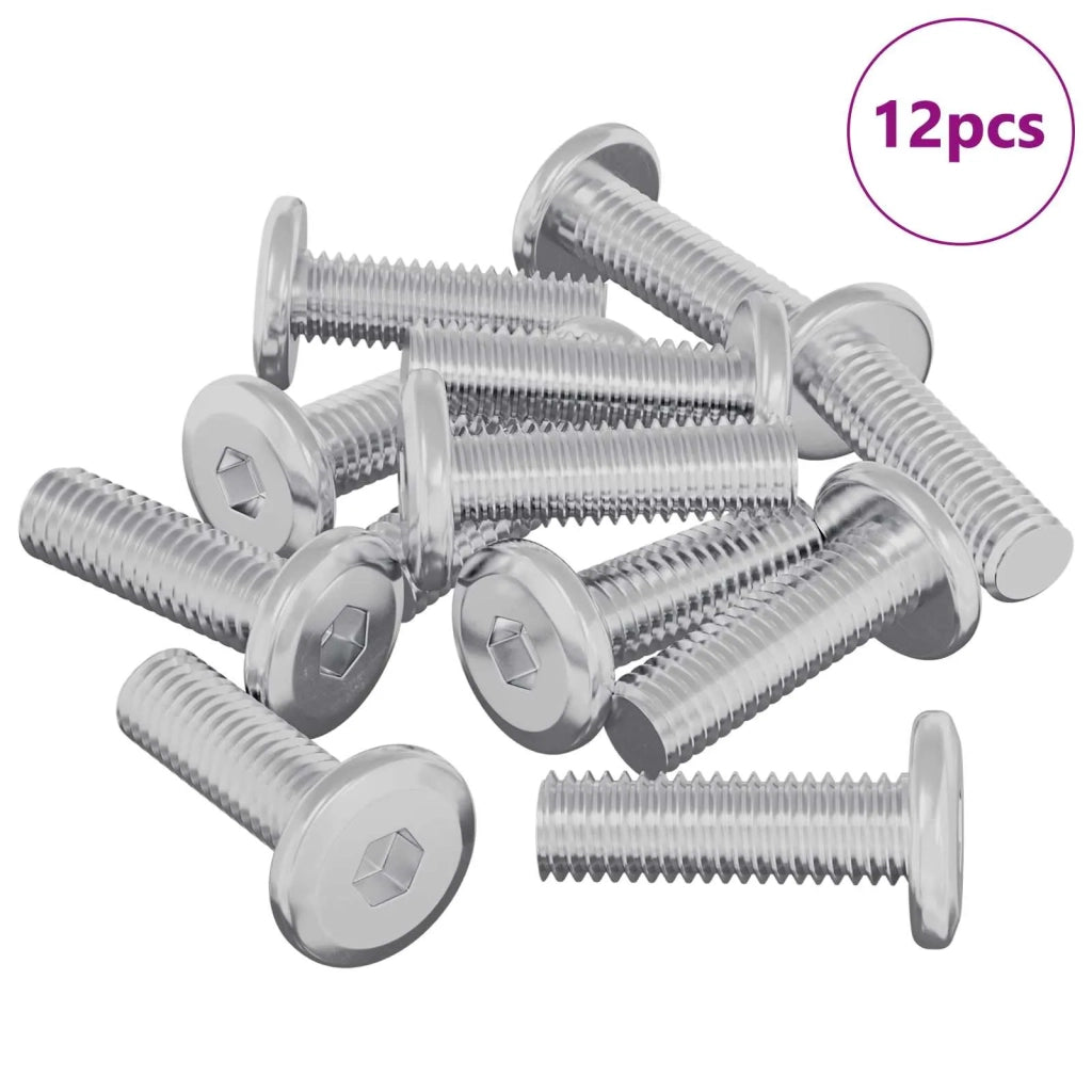 Vite 12 pcs Argento 8 x 25 mm Acciaio 864599