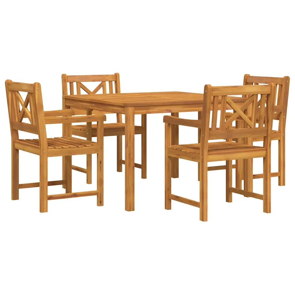 Set da Pranzo per Giardino 5 pcs Marrone 3375659