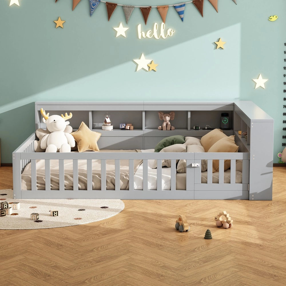 Letto Diurno con Contenitore e Rete a Doghe ¨C MINIMAL ¨C Grigio 140x200