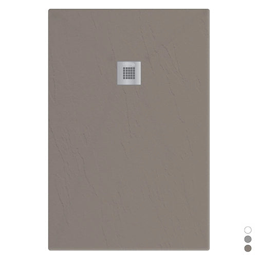Piatto doccia in marmoresina rettangolare 70x110 cm TORTORA finitura pietra estasi LONDRA