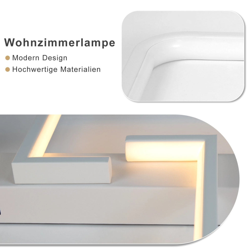 ZMH Lampada da soffitto a LED dimmerabile con telecomando - Illuminazione interna di design da 46 W
