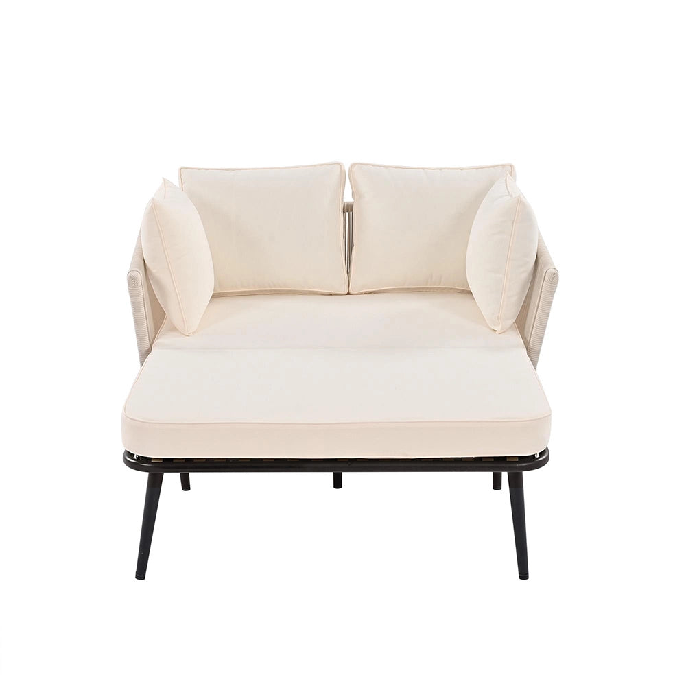 Set giardino - Xylo - 2 posti con cuscini lavabili beige