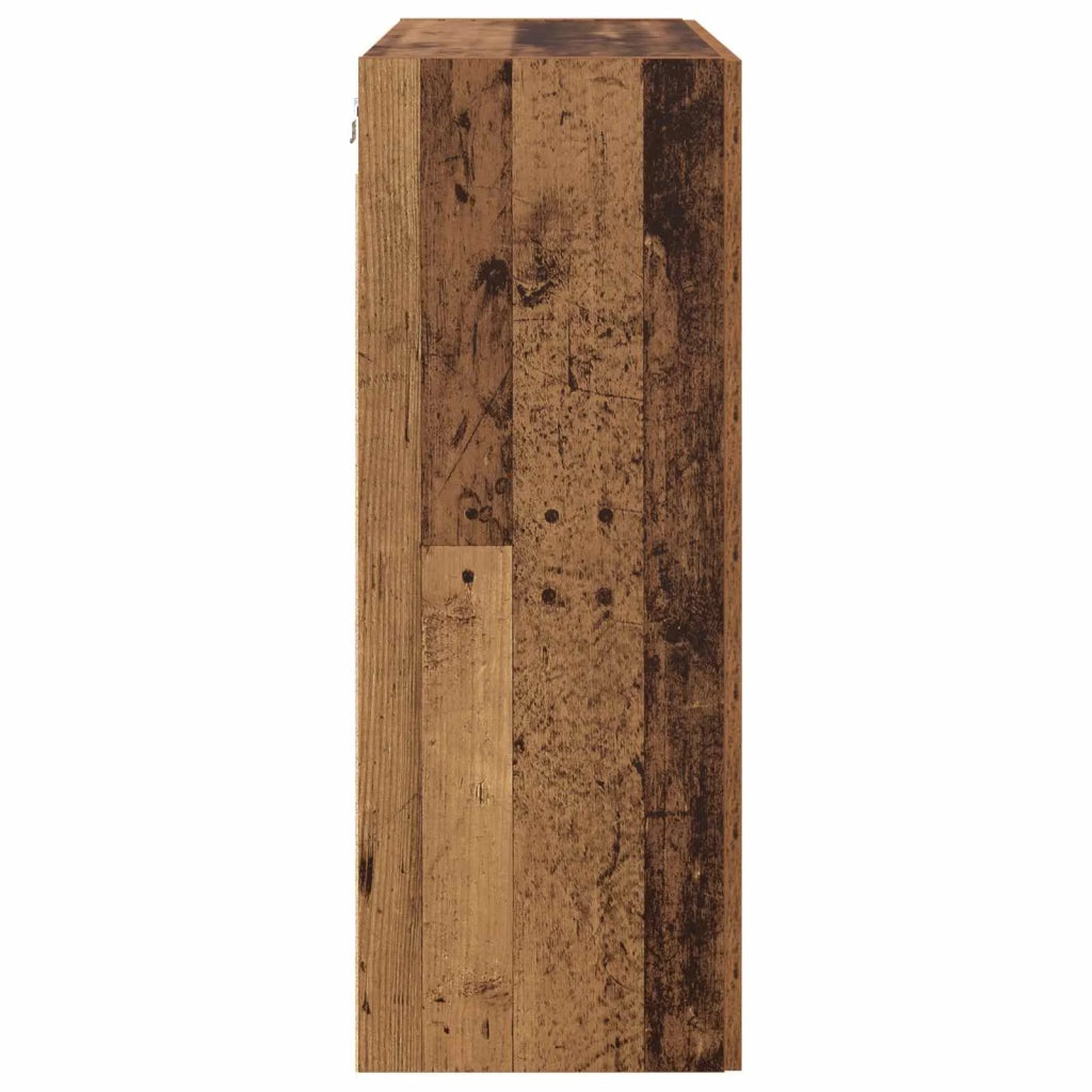 Mobiletto a muro 2 pcs Legno vecchio 69,5 x 34 x 90 cm 3394551
