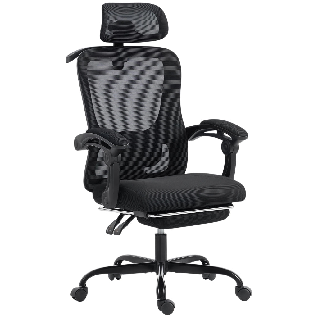 Sedia da ufficio ergonomica ¨C Minimal ¨C nera, rete, 64x64x124 cm
