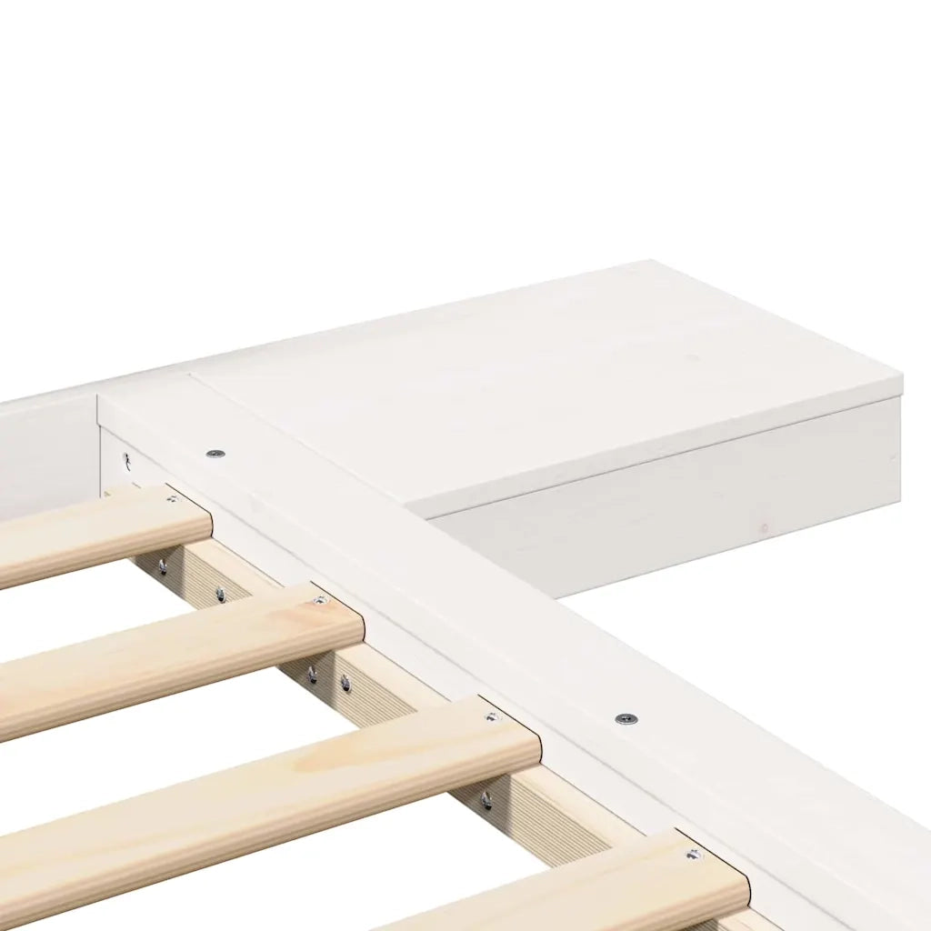 Struttura del letto con testiera Bianco 100 x 200 cm legno 872414