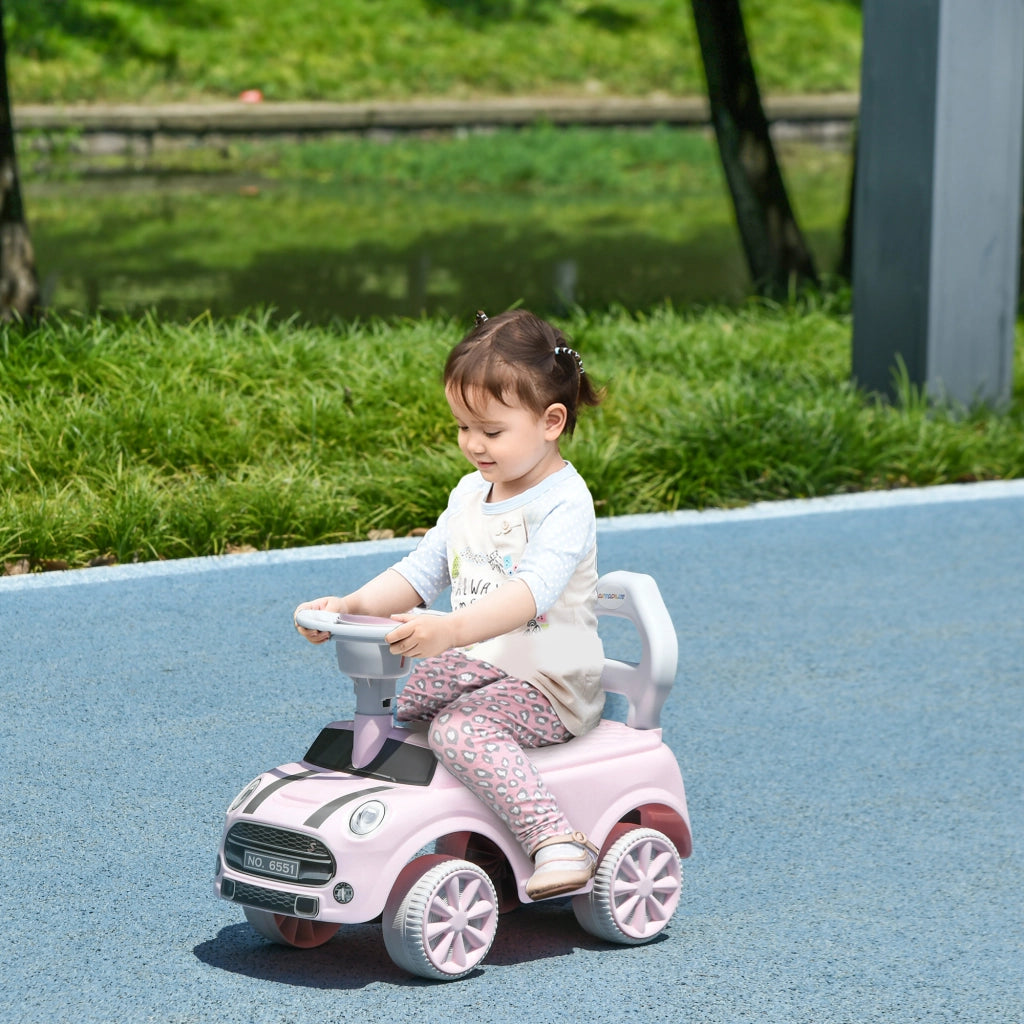 Coche Correpasillos con Volante ¨C zephmum ¨C Rosa 53x25x35 cm