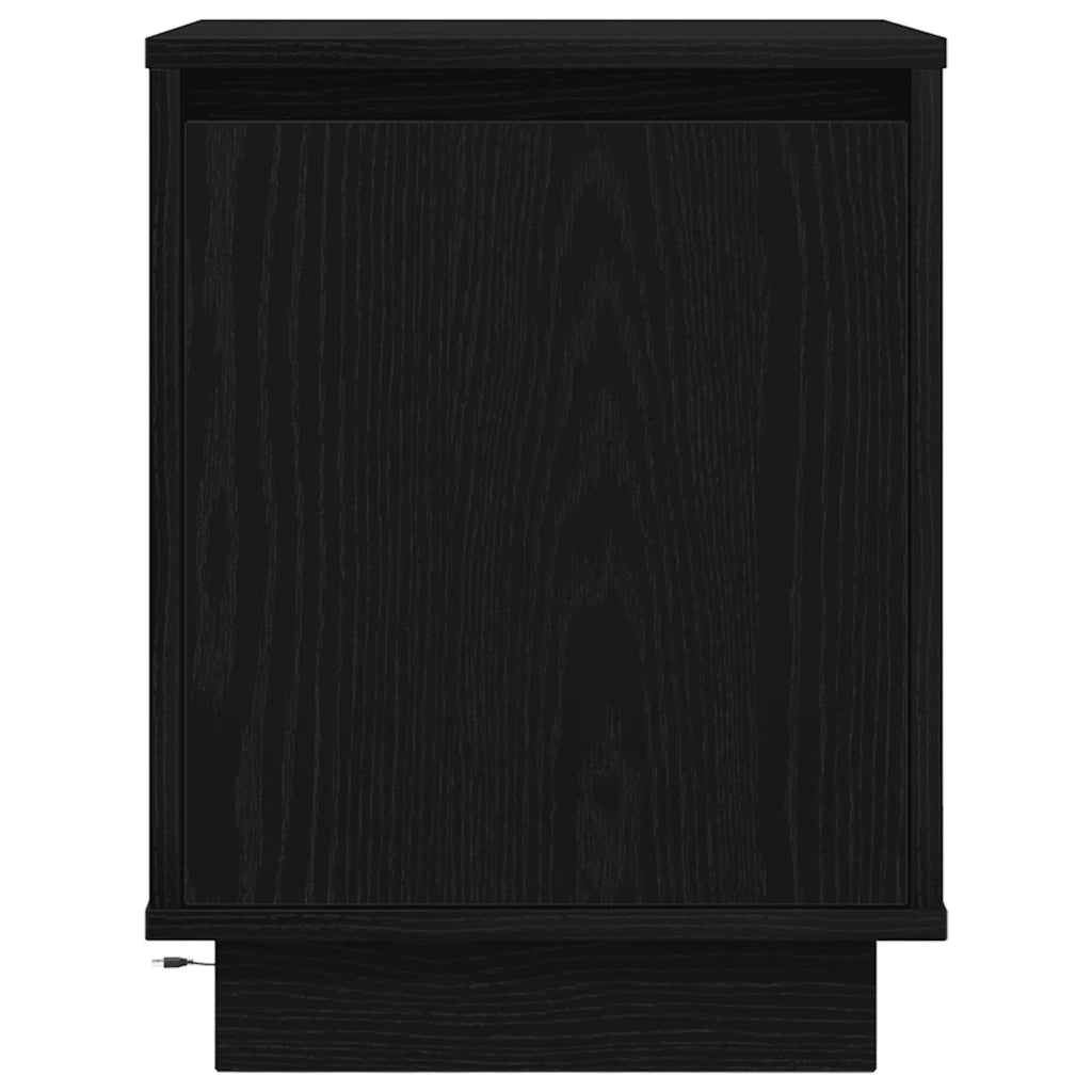 Comodino con Luci LED Nero 38x34x50 cm 861285