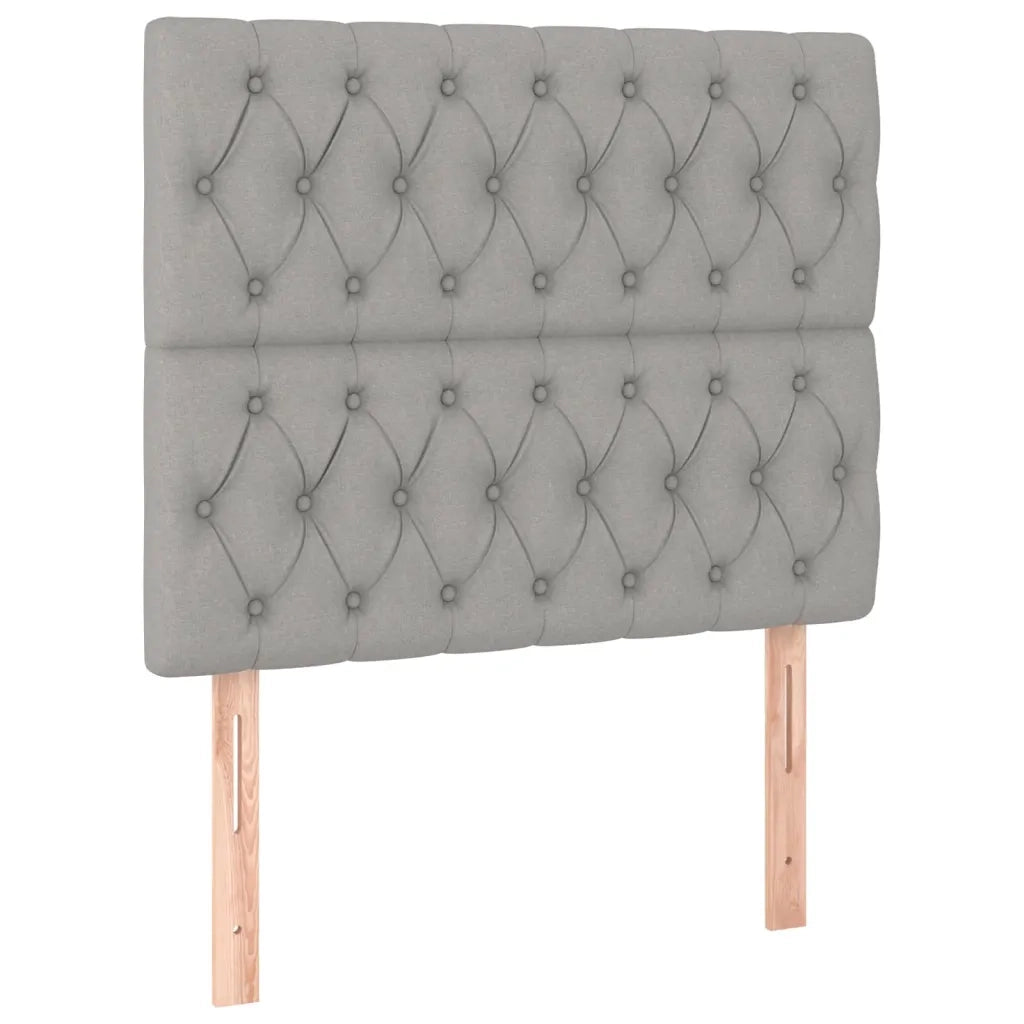 Giroletto a Molle con Materasso Grigio Chiaro100x200 cm Tessuto 3128181