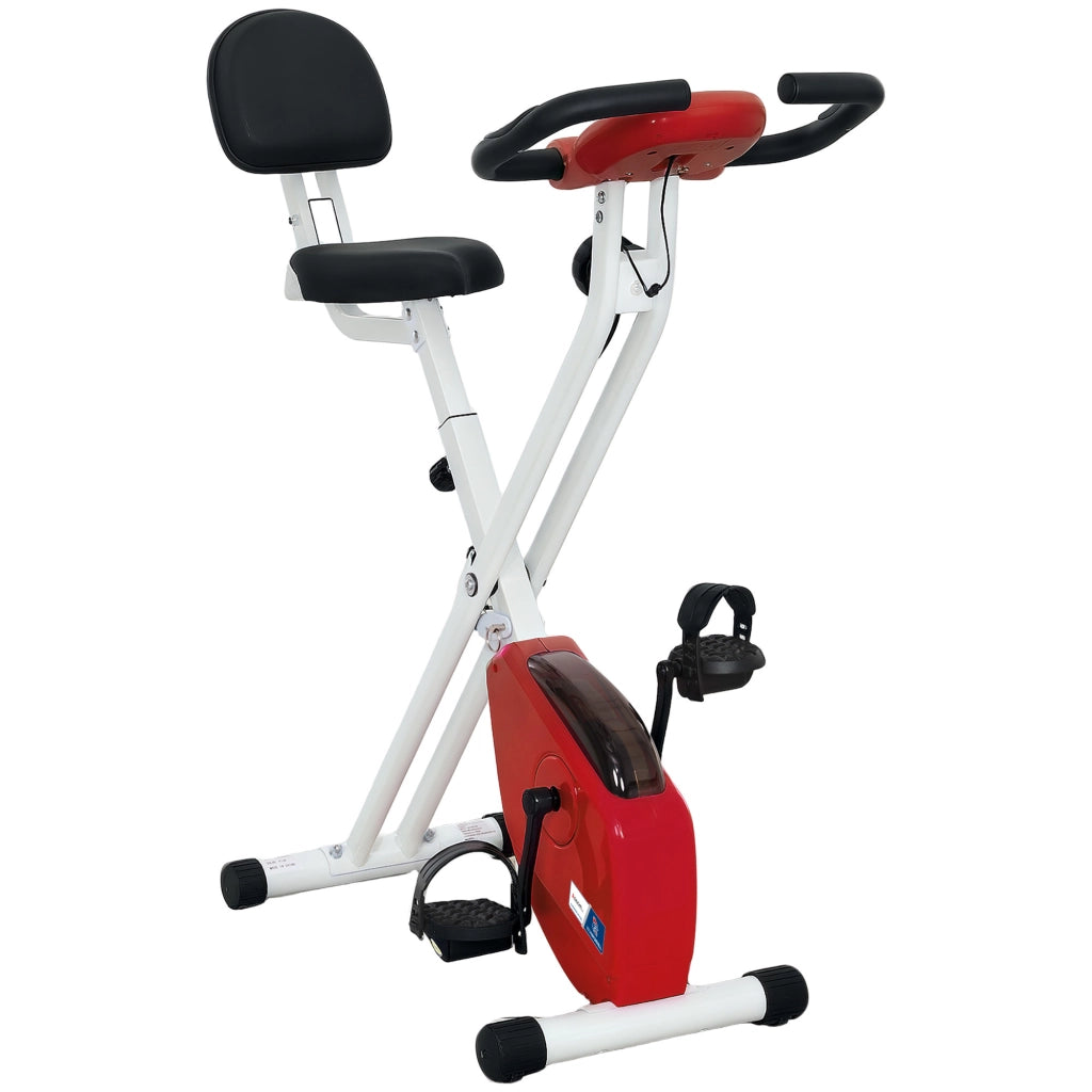Bicicletta da camera pieghevole ¨C zephmum ¨C 8 livelli resistenza, sella regolabile, rosso