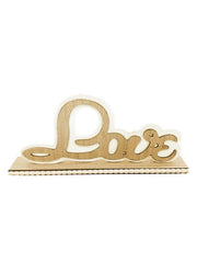 SCRITTA LOVE DECORAZIONE IN LEGNO COLOR LEGNO NATURALE E BIANCO DIMENSIONI 25X4X10,6CM