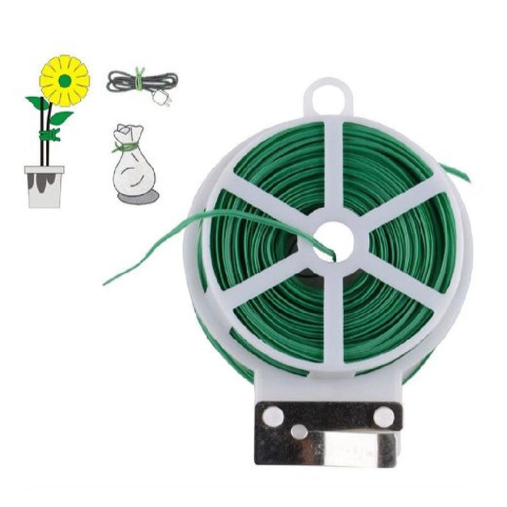 Trade Shop - Filo Di Ferro Plastificato Con Anima Di Ferro Giardino Giardinaggio 30 Mt 90132 -