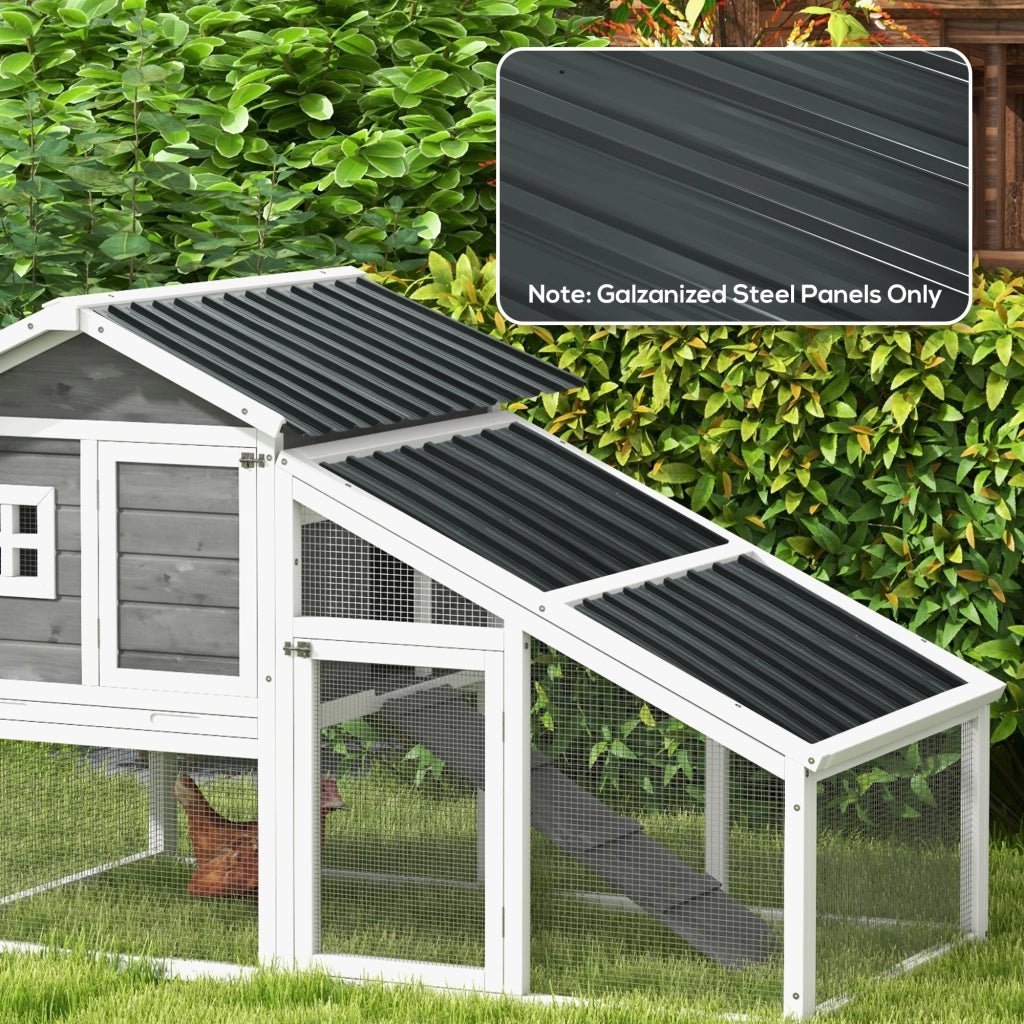 Pannelli di Ricambio per Casette da Giardino ¨C Minimal ¨C Grigio Scuro Acciaio Zincato 129x45 cm