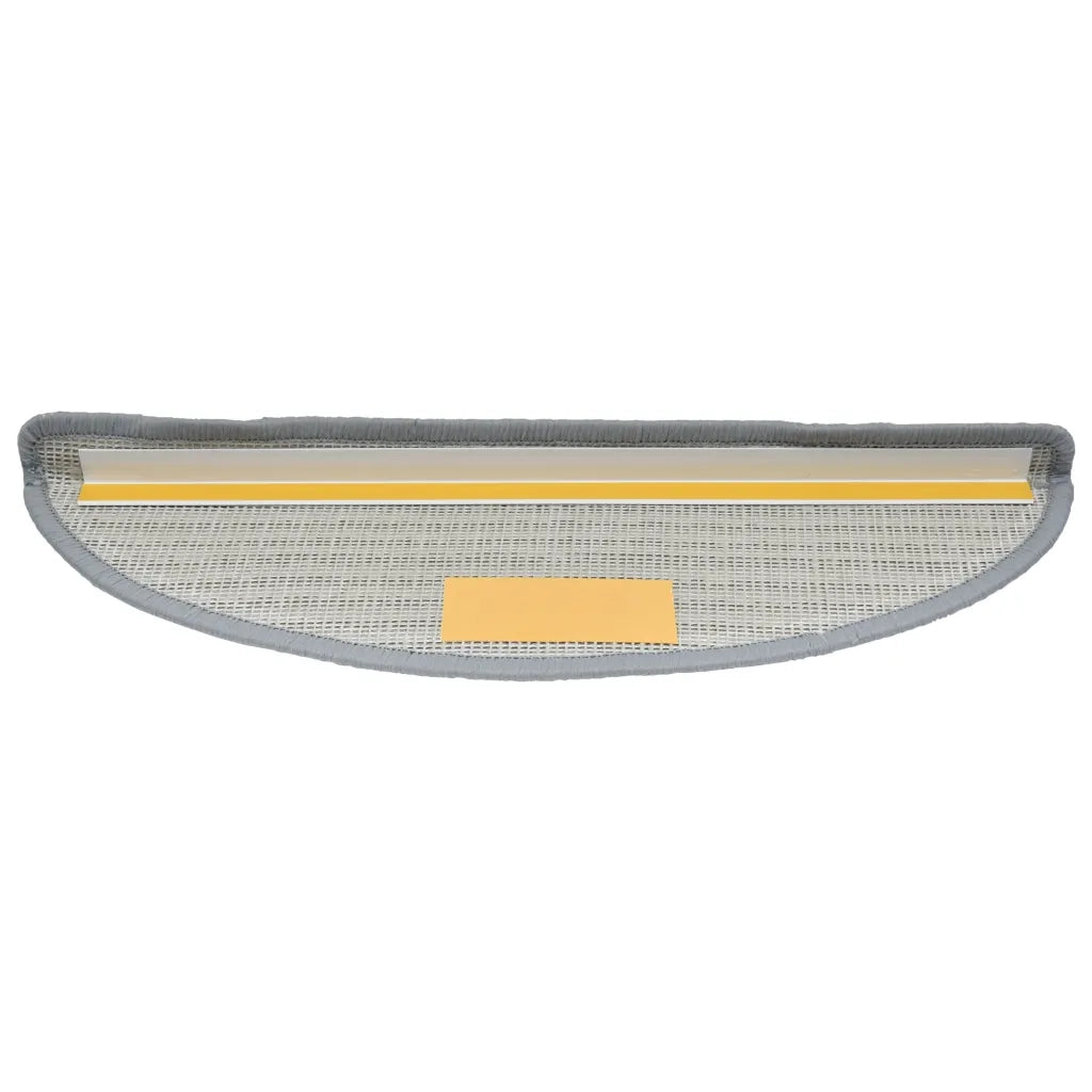 Tappetini per scale 15 pz | Gradini per Scale 56x17x3 cm Grigio Semicircolari