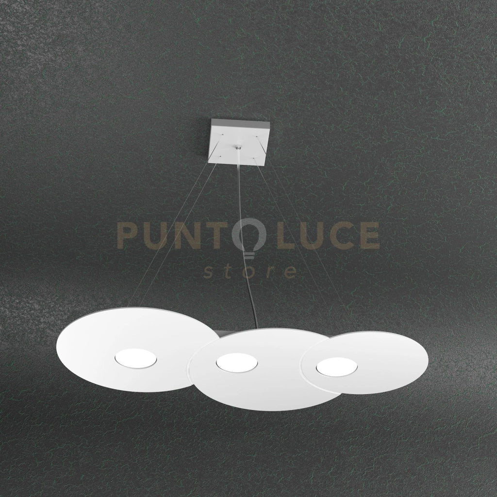 CLOUD SOSPENSIONE 3+2 LUCI BIEMISSIONE BIANCO 1128-S3 R+2-BI