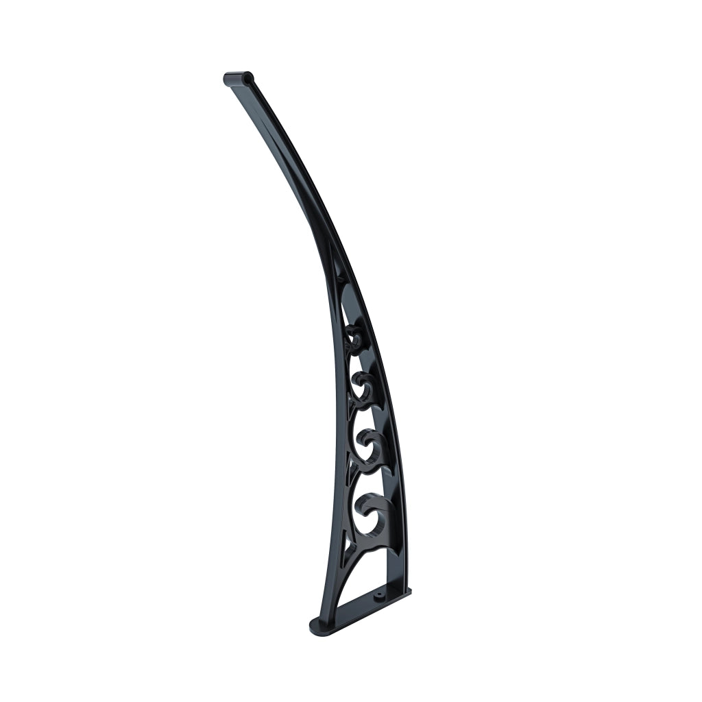 Pensilina Per Copertura In Policarbonato Alveolare Tettoia Modulabile Per Esterno Per Porte Balcone Finestre Elegante E Resistente, Trasparente (80 x 200 Cm)