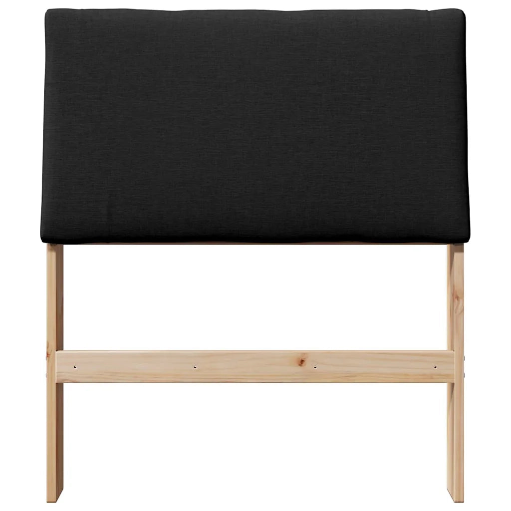 Testiera | Testata imbottita Nero 75 cm Pino massello