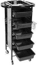 Carrello Professionale per Salone con 5 Cassetti - Design Flessibile - Supporto per Fisso e Cassetto di Deposito - Dimensioni 53x44x95 cm