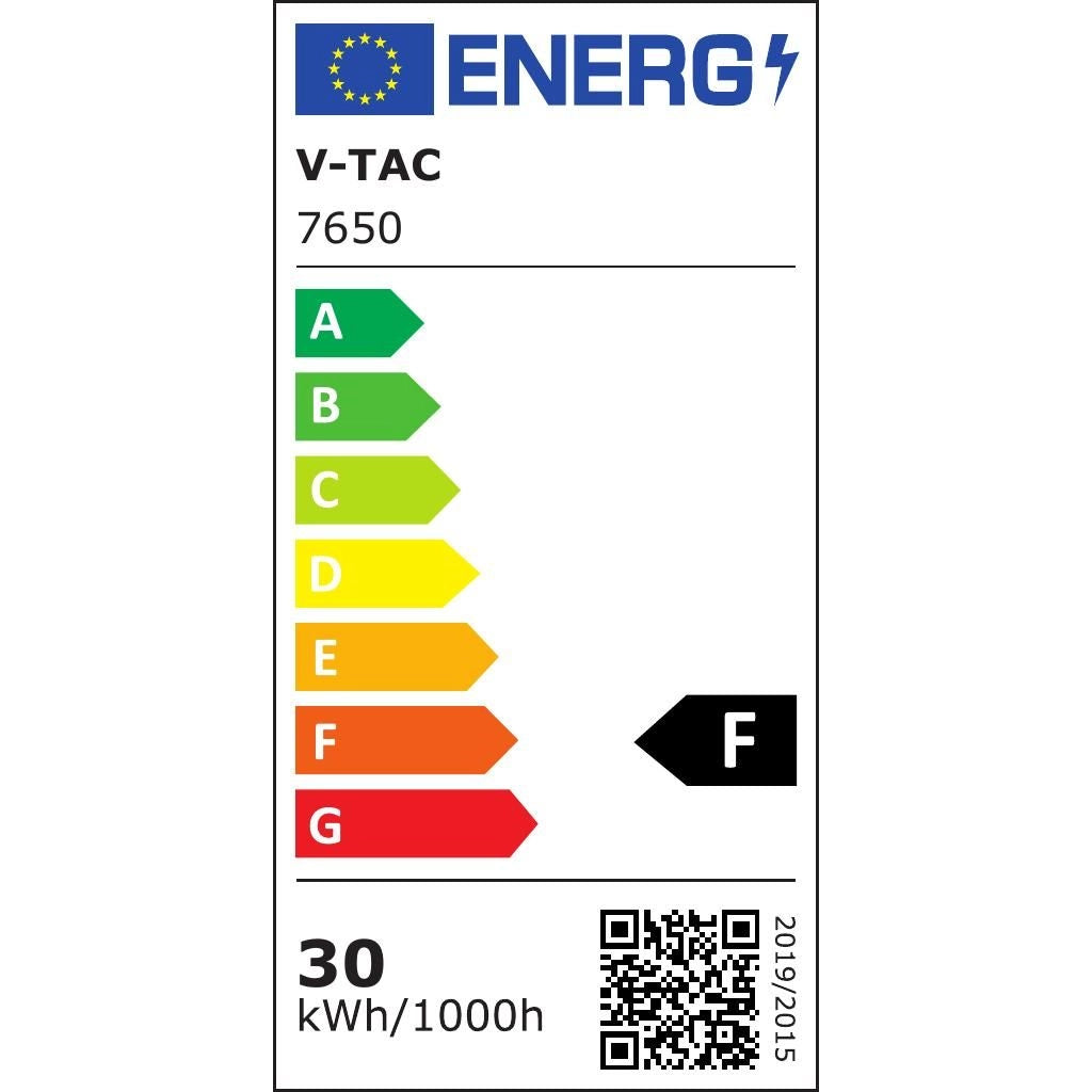 Plafoniera LED V-TAC VT-8630 30W 6500K 42cm IP44 nera