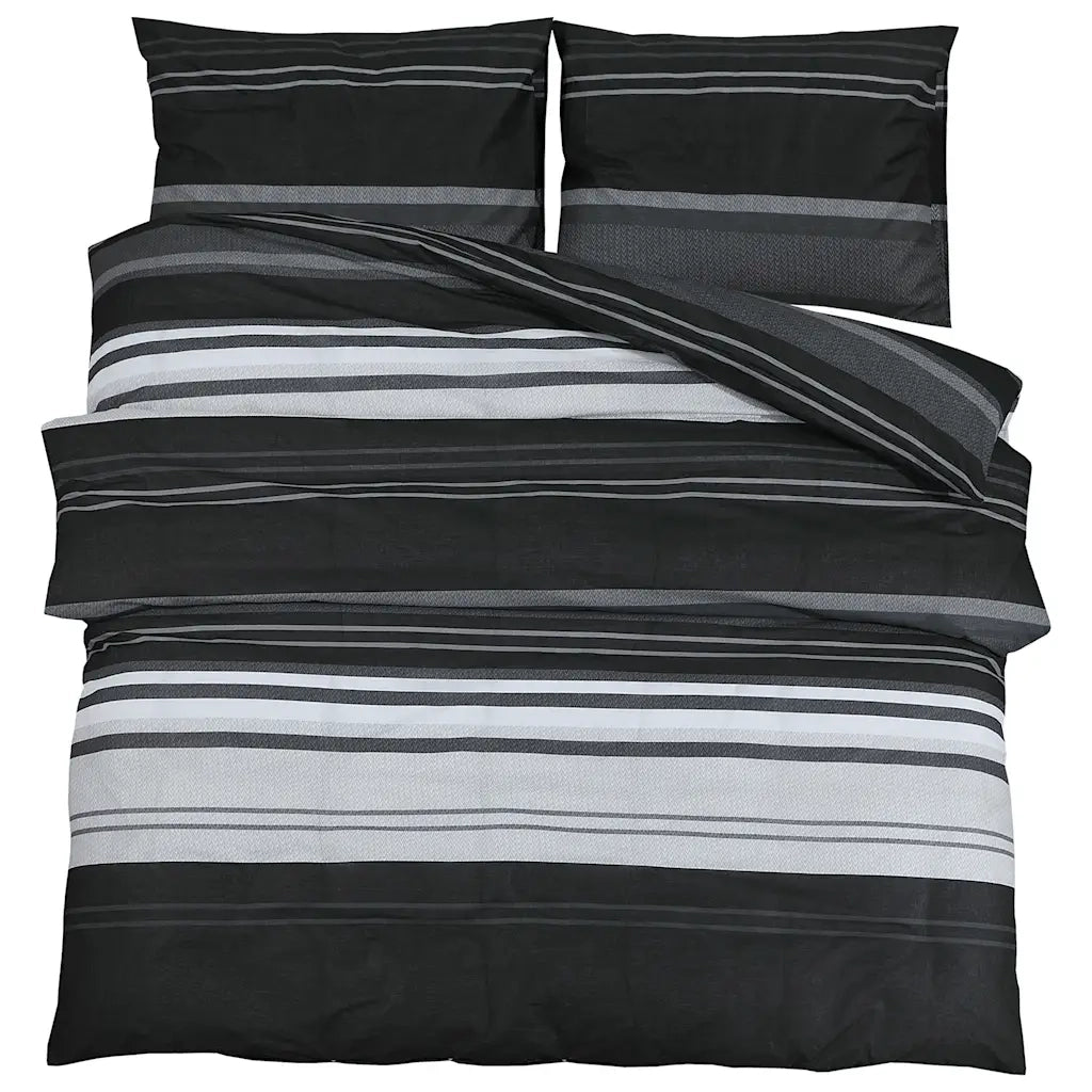 Set Copripiumino Nero e Bianco 200x200 cm in Cotone CFW9511546