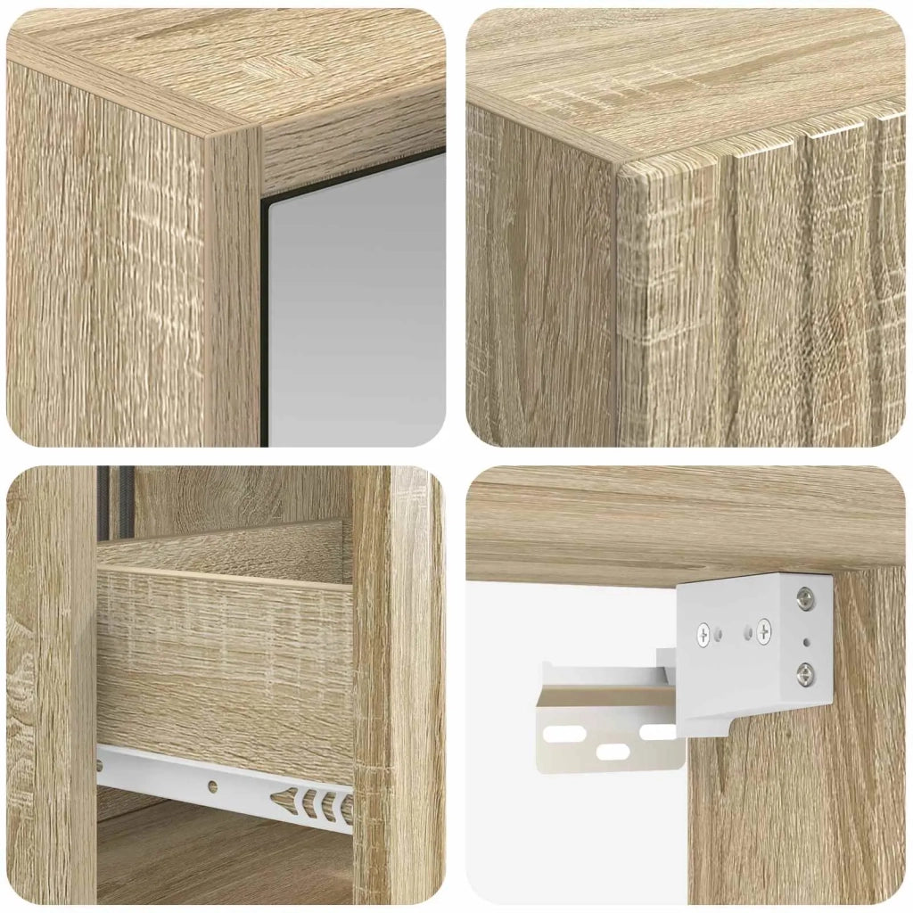 Set di Armadi da Bagno 5 pz Rovere Sonoma Legno ingegnerizzato 3407337