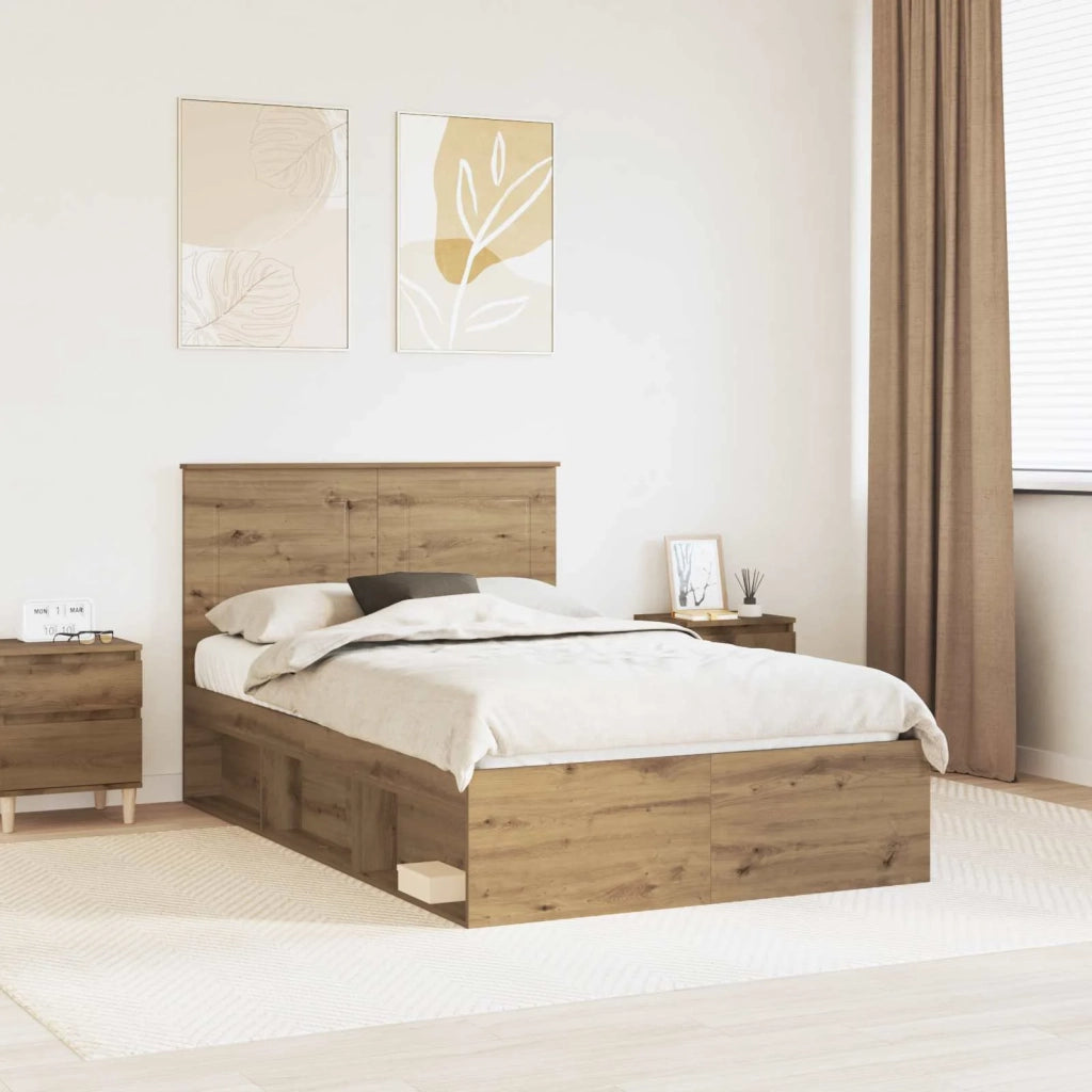 Struttura del letto-Giroletto Rovere Artigianale 135 x 190 cm 689463