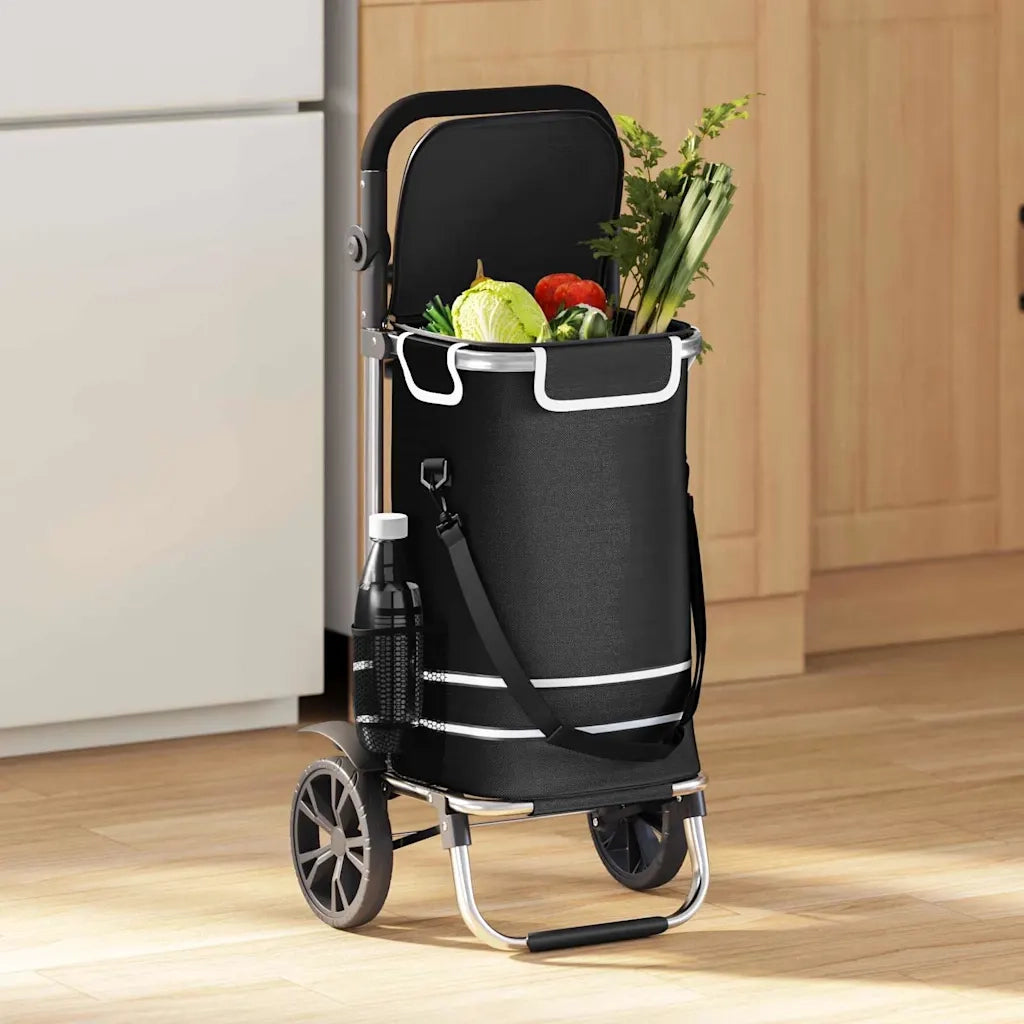 Carrello della spesa Nero 36,5 x 46,5 x 100,5 cm Tessuto Oxford CFW2610998