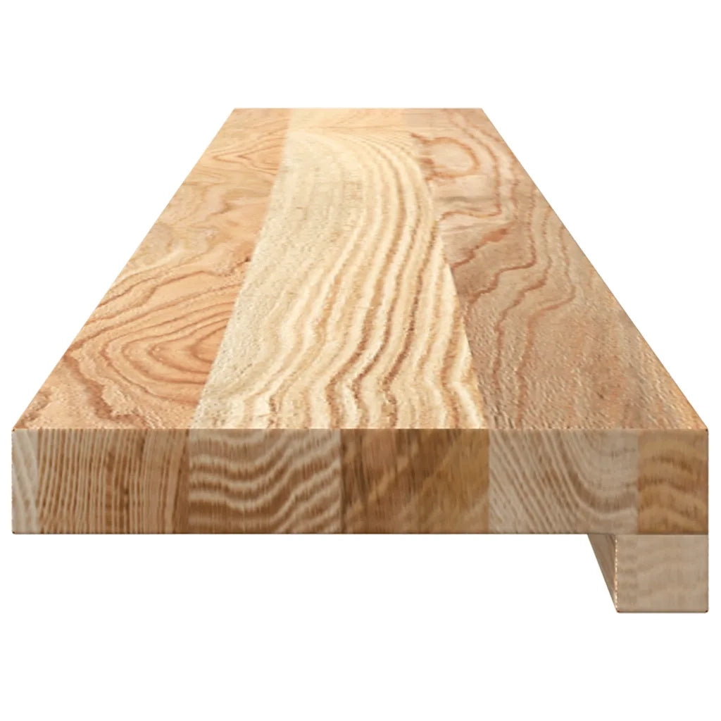 Davanzali 2 pz Non Trattati 110x15x2cm Legno Massello di Rovere 4009089