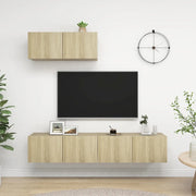 Mobili Porta TV 3 pz-Set di 3 Credenza per TV Rovere Sonoma in Legno Multistrato 336889
