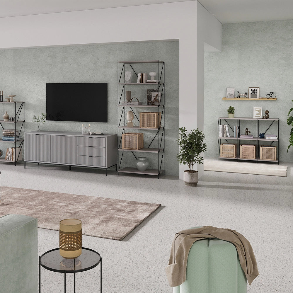 Vicco Libreria Grigio/nero 90 x 71 cm