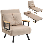 Divano letto 1 posto imbottito con cuscino ¨C Minimal ¨C beige