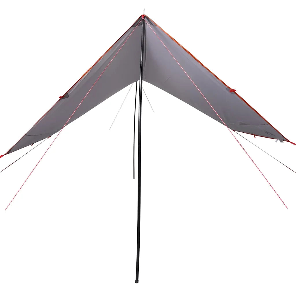 Telone da campeggio | Tenda da campo Grigio e Arancione 430x380x210 cm Impermeabile