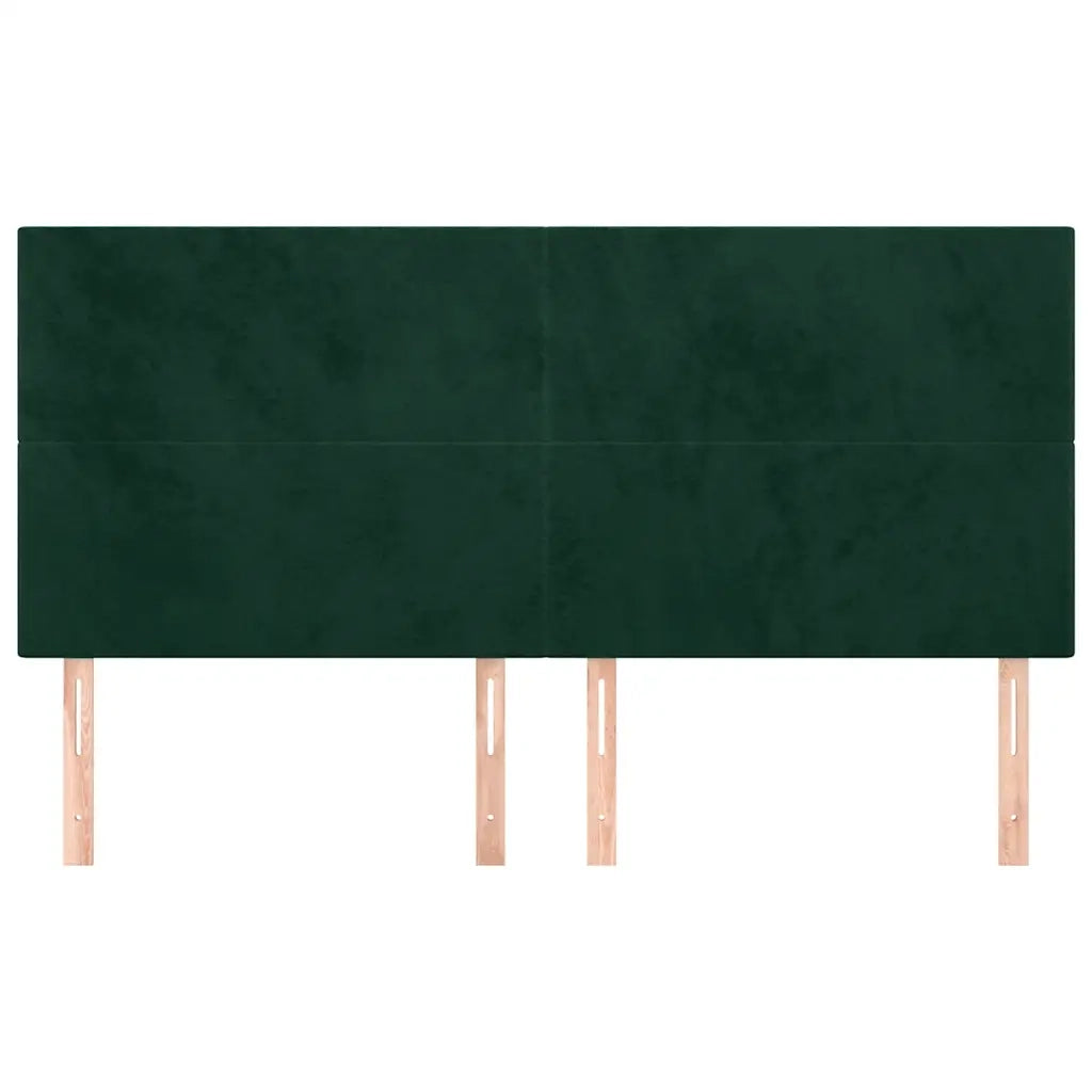 Testiera | Testata Verde Scuro 180x5x118/128 cm Velluto