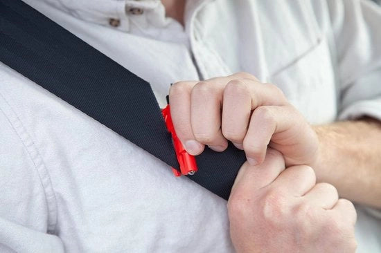 Kit di sicurezza per autoveicoli, spezzatina di tubi e taglia cinture di sicurezza, set da 3 pezzi giallo.